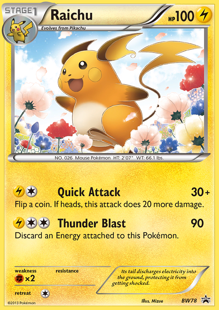 Black & White Promo Raichu #78 (unreleased)